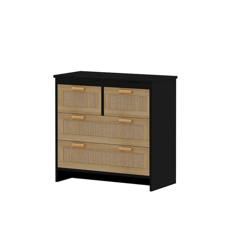 Modern Rattan Storage Cabinet Rattan Drawer,for Bedroom,Living Room