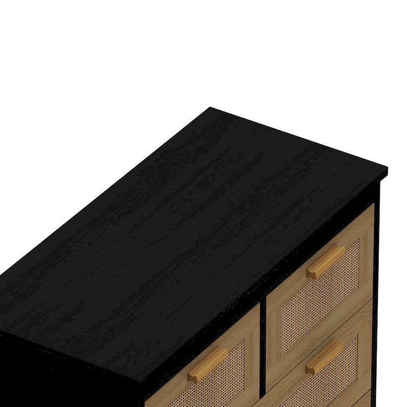Modern Rattan Storage Cabinet Rattan Drawer,for Bedroom,Living Room