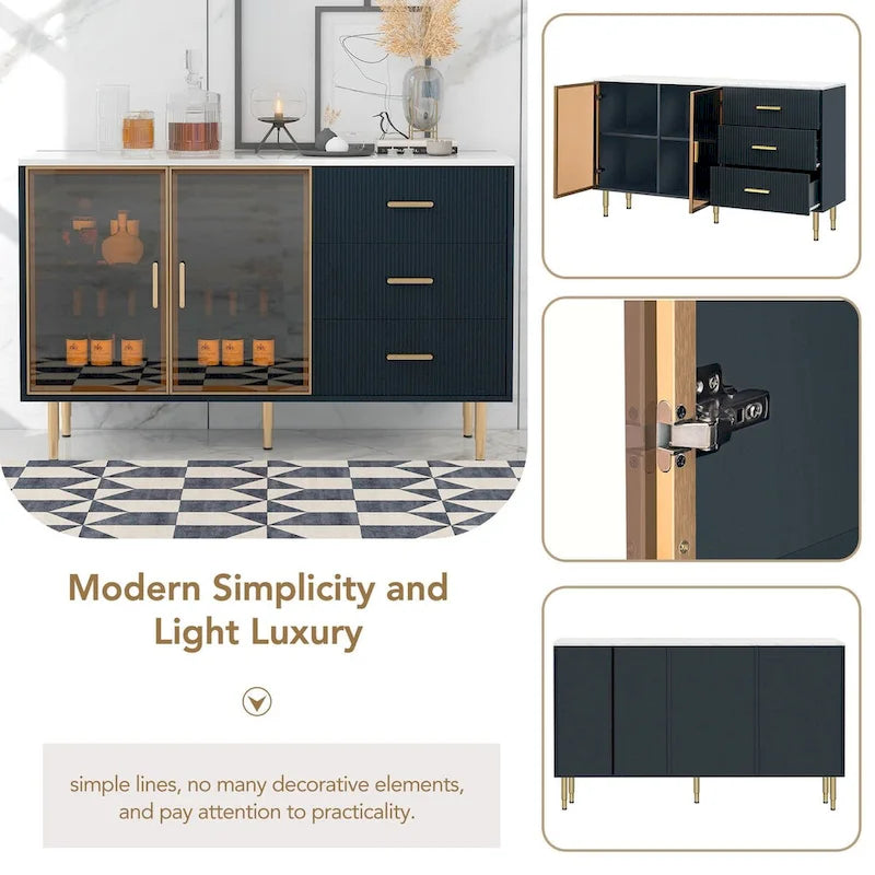 Modern Sideboard MDF Buffet Cabinet