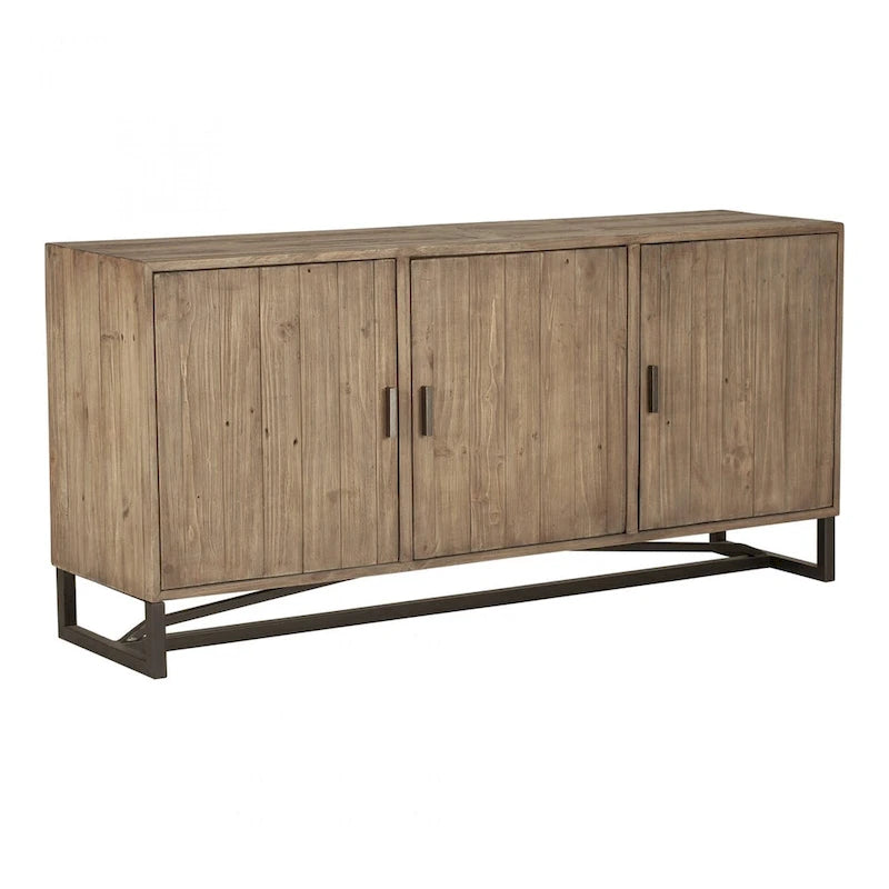 3-Door Metal Base Sideboard