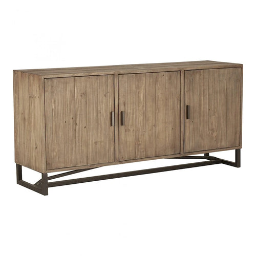 3-Door Metal Base Sideboard