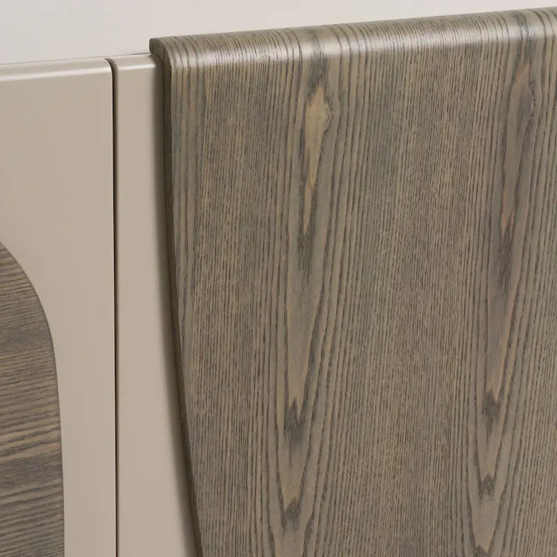 Modern Grey Wood Buffet Sideboard