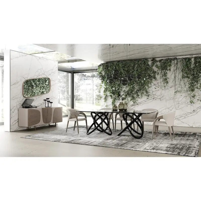 Modern Grey Wood Buffet Sideboard