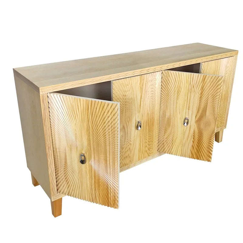 Vintage 4 Door Storage Cabinet,Dining Sideboard,Large Buffet