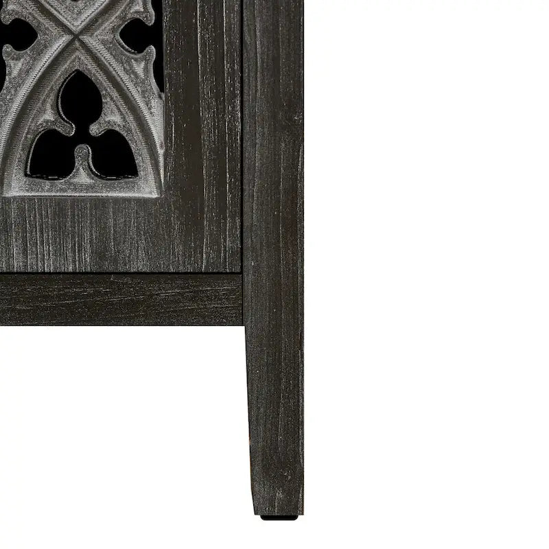 Sideboard Buffet Hollow Four Door Antique Cabinet