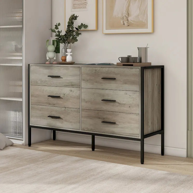 Barn Door Buffet Bar Cabinet With Drawers And Storage Shelves
