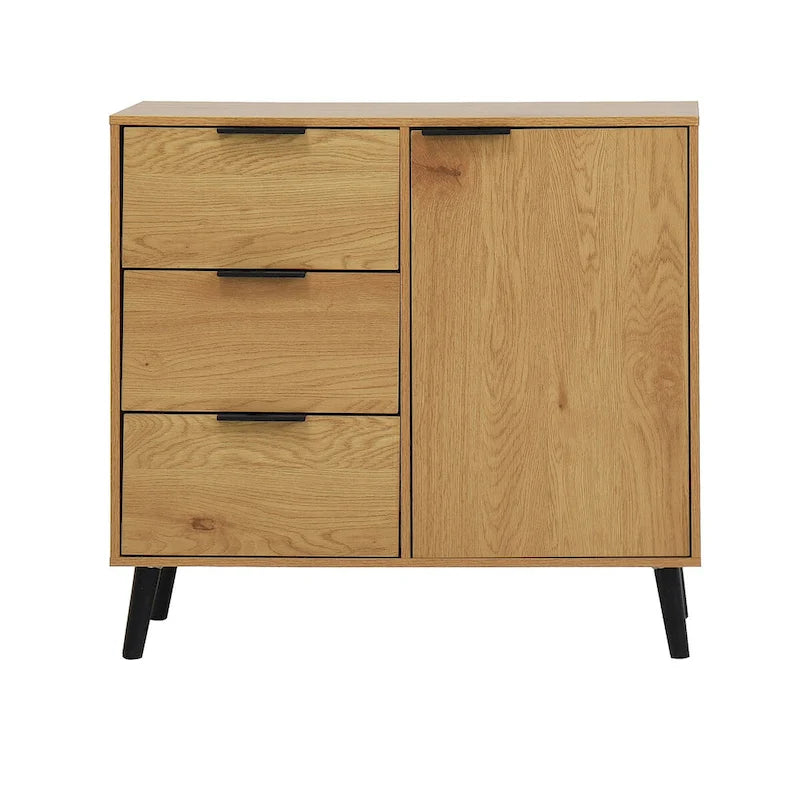 Storage Cabinet with 3 Drawers & Adjustable Shelf, Door