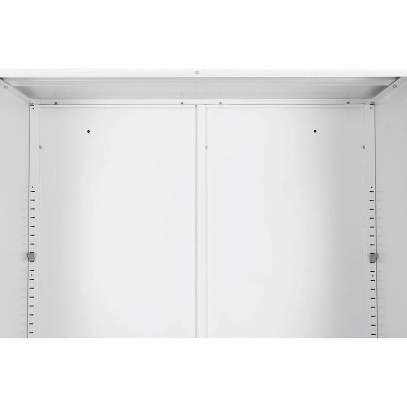 Steel Lockable Garage Storage Cabinet with 2 Doors and 2 Adjustable Shelves