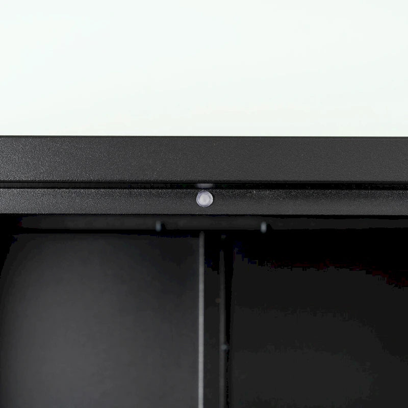 Steel Lockable Garage Storage Cabinet with 2 Doors and 2 Adjustable Shelves