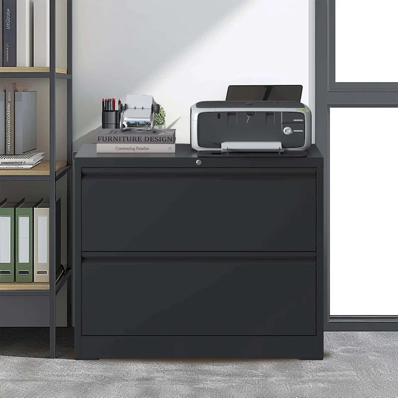 2-Drawer Metal Filing Cabinet with Lock for Home Office