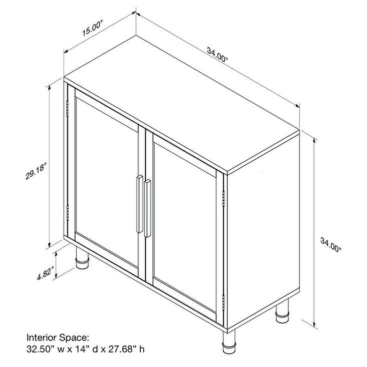 2-Door Rattan Cabinet