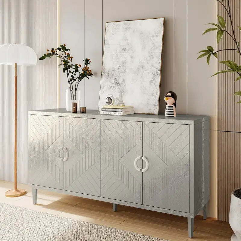 Stylish and Functional 4-Door Storage Cabinet