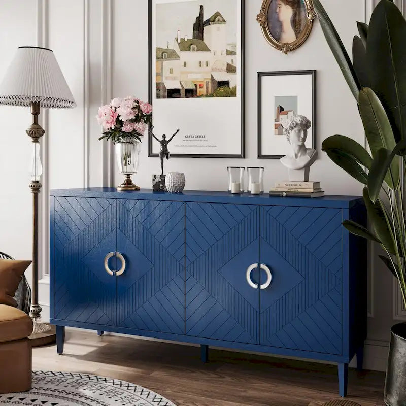 Stylish and Functional 4-Door Storage Cabinet