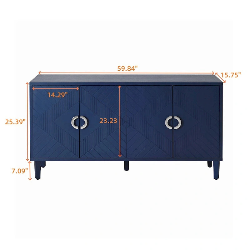 Stylish and Functional 4-Door Storage Cabinet