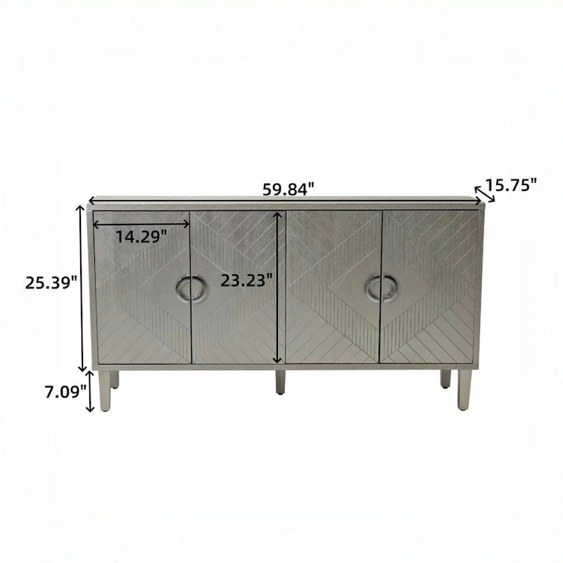 Stylish and Functional 4-Door Storage Cabinet