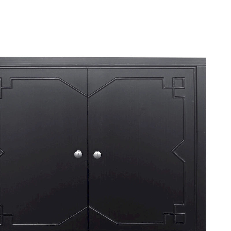Accent Cabinet 4 Door Wooden Cabinet Sideboard Buffet Storage Cabinet