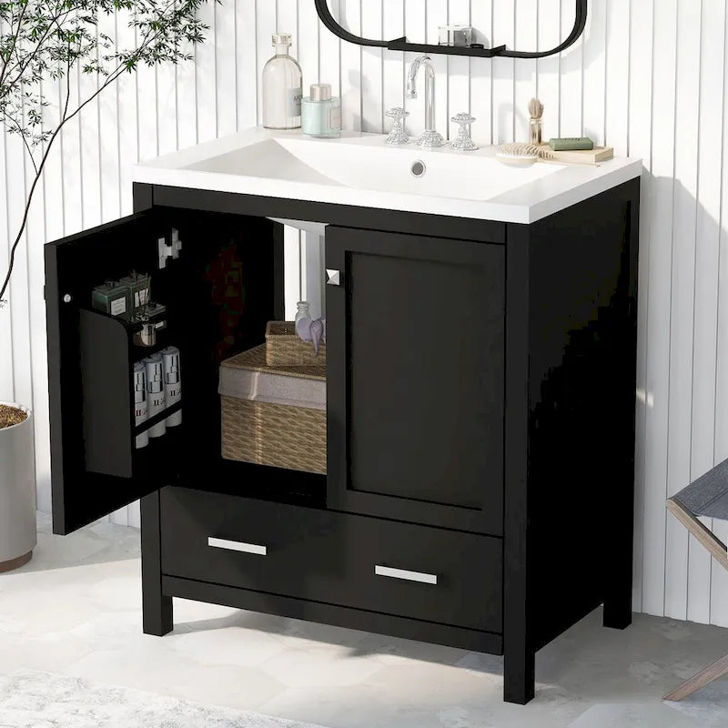 Bathroom Storage Cabinet with 2 Doors and a Drawer