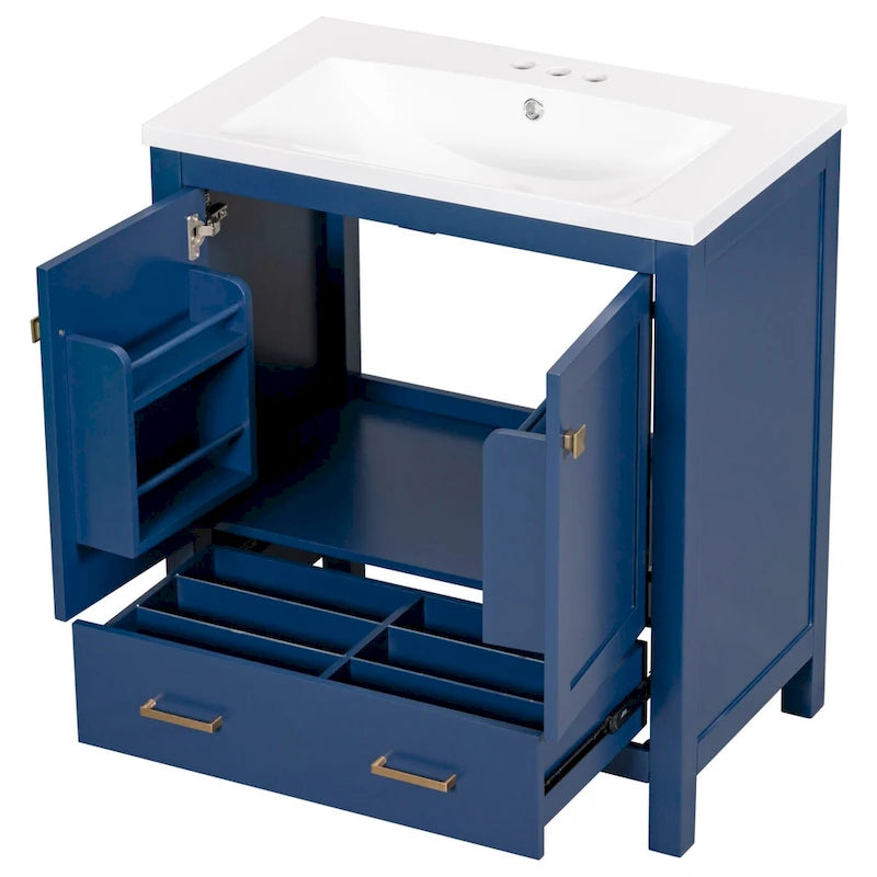 Bathroom Storage Cabinet with 2 Doors and a Drawer