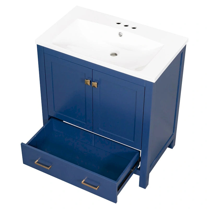 Bathroom Storage Cabinet with 2 Doors and a Drawer