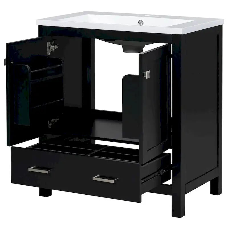 Bathroom Storage Cabinet with 2 Doors and a Drawer