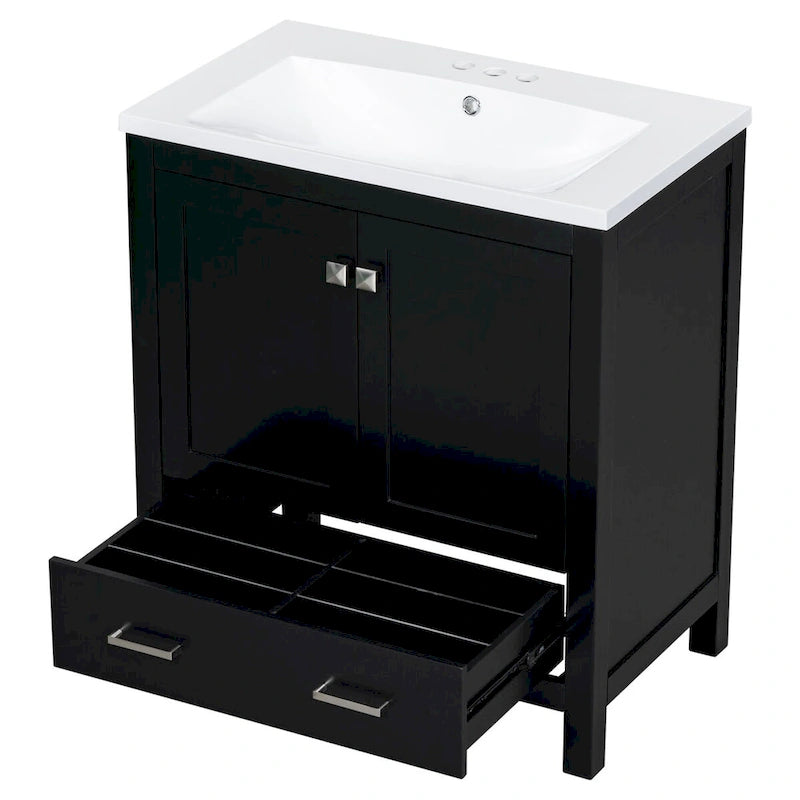 Bathroom Storage Cabinet with 2 Doors and a Drawer