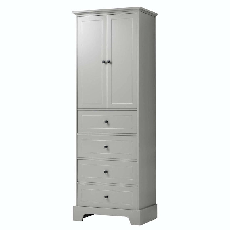 Storage Cabinet with 2 Doors and 4 Drawers