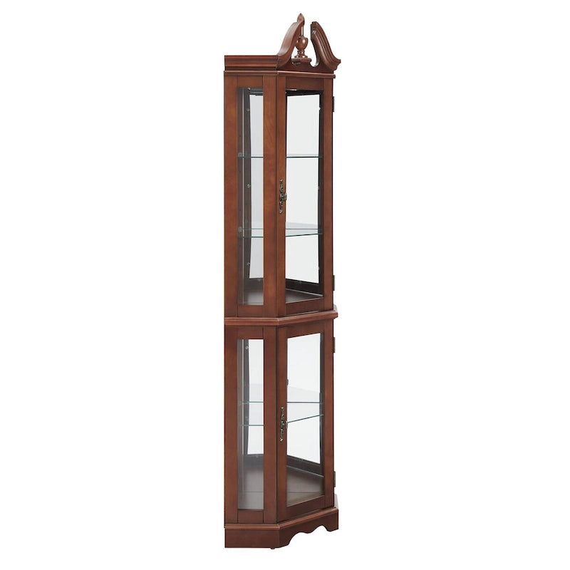 Corner Curio Cabinet with Lights(E26 light bulb not included)